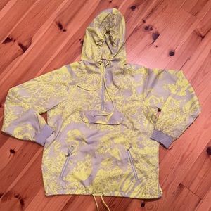 TNA 1/4 Zip Ladies Leopard Print Hooded Windbreaker Jacket EUC Size Large